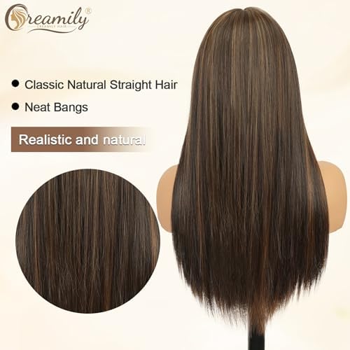 Vue 6 de Creamily Perruque Longue Brune