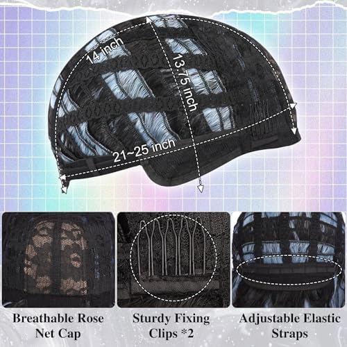 Vue 6 de Barsdar Perruques Longue Ondulee