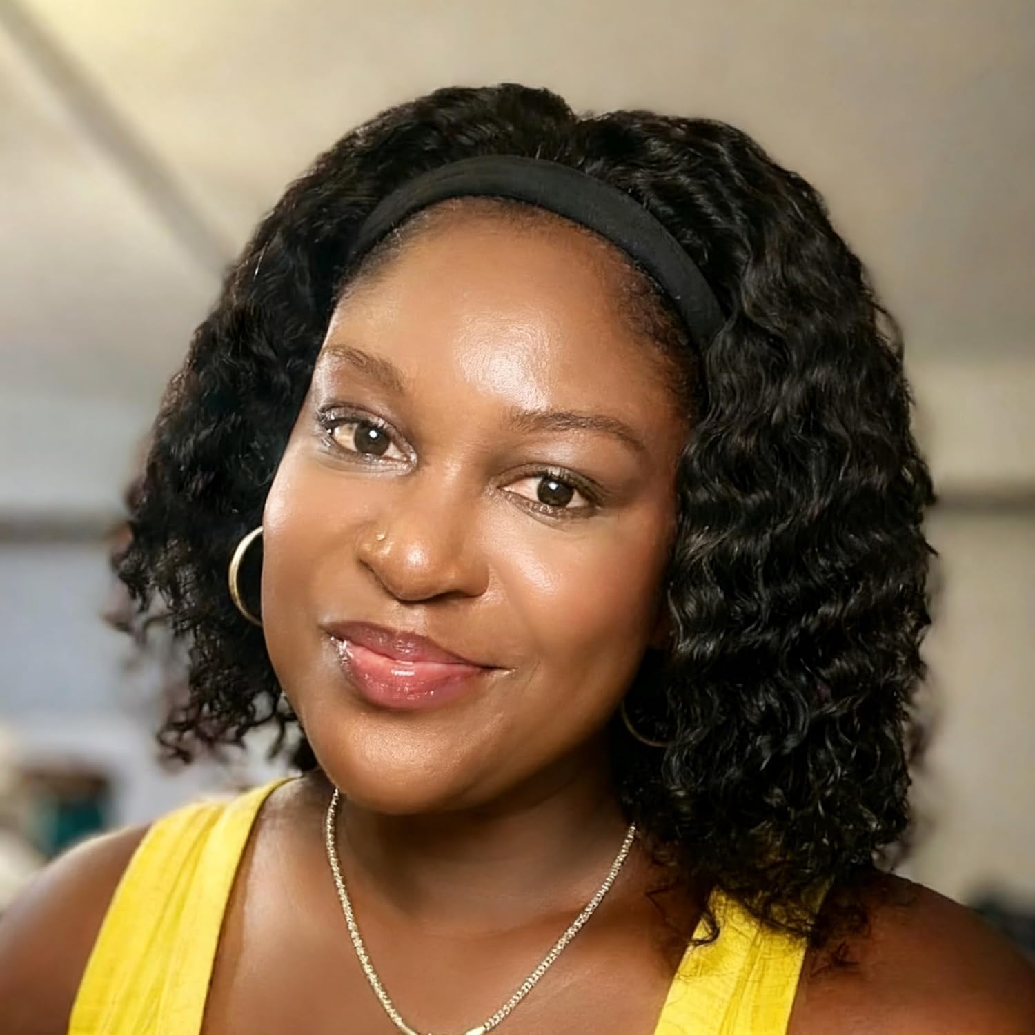 Perruque Bandeau Cheveux Humain