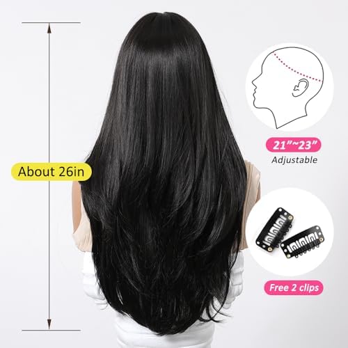 Vue 4 de Perruques Noir Pour Femmes