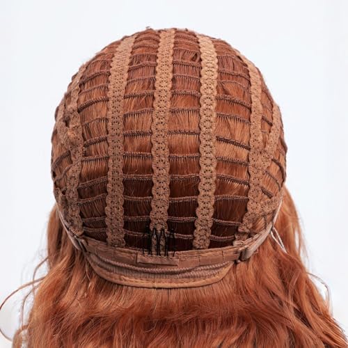 Vue 6 de Perruque Longue Ondulee Rouge