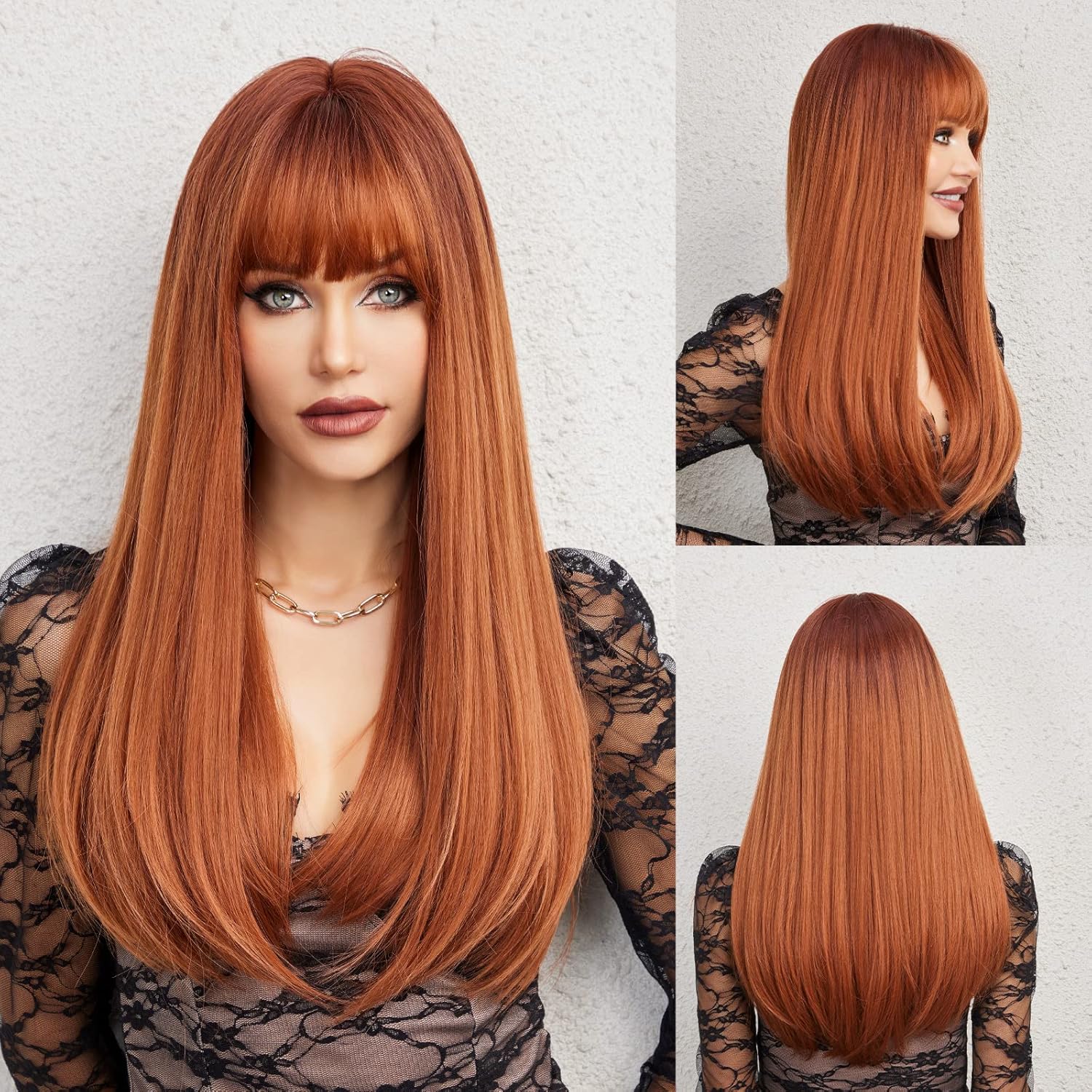 Haircube Perruque Auburn Avec