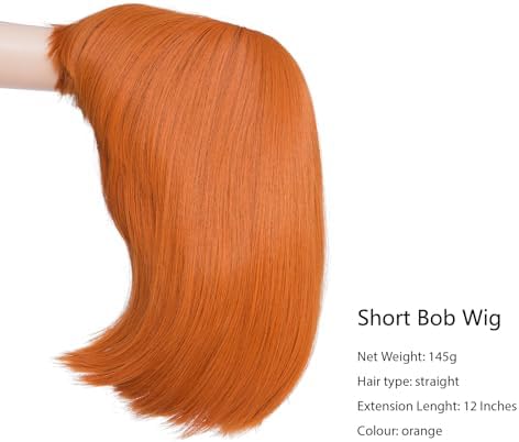 Vue 5 de Perruque Bob Avec Frange