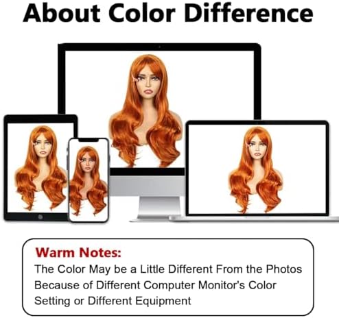 Vue 4 de Perruques Longues Ondulees Et