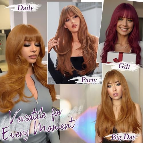 Vue 6 de Barsdar Layered Perruque Auburn