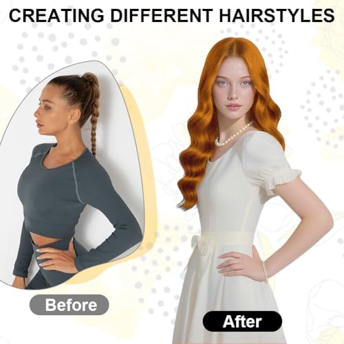 Vue 5 de Perruque Orange Femme Pcs