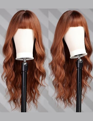 Vue 5 de Wokestar Longue Perruque Rousse