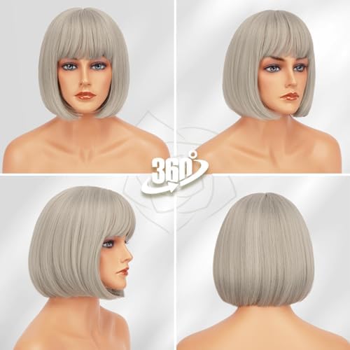 Vue 5 de Barsdar Gris Perruque Avec