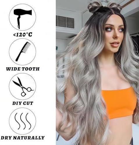 Vue 5 de Perruque Halloween Femme Perruques