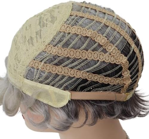 Vue 7 de Gnimegil Perruque Bouclee Argentgrise