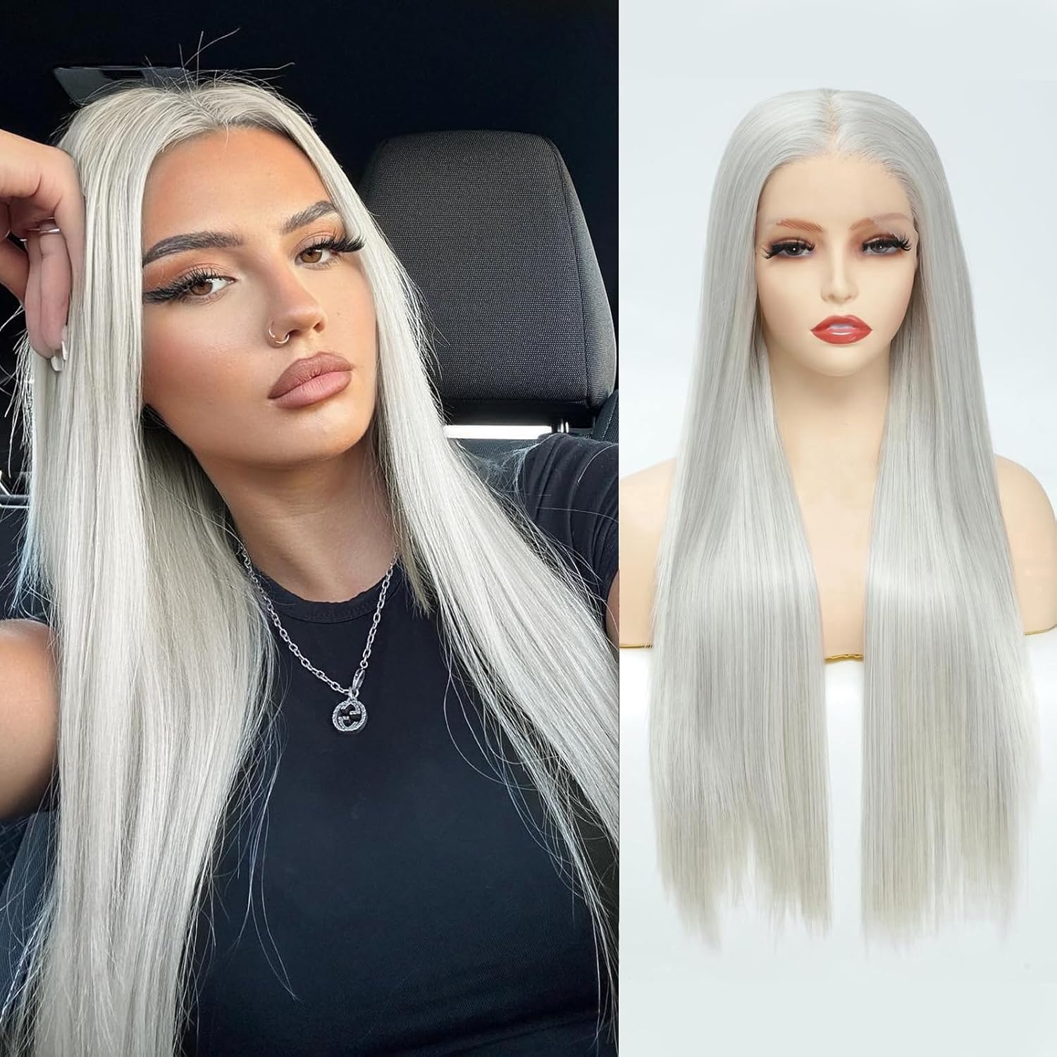 Cheveux Synthetiques Naturels Perruque