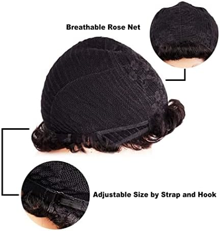 Vue 6 de Perruque Courte Brun Perruque