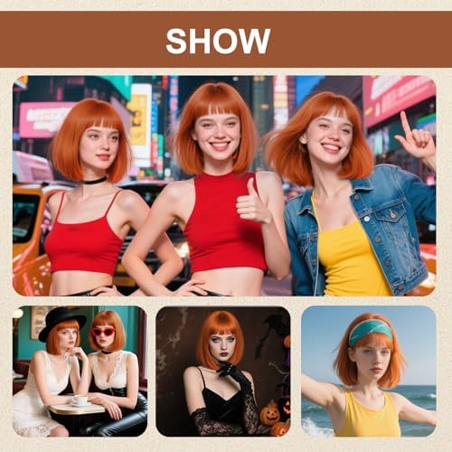 Vue 7 de Auburn Perruque Glam Pour