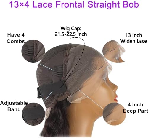 Vue 4 de Lace Frontal Bob