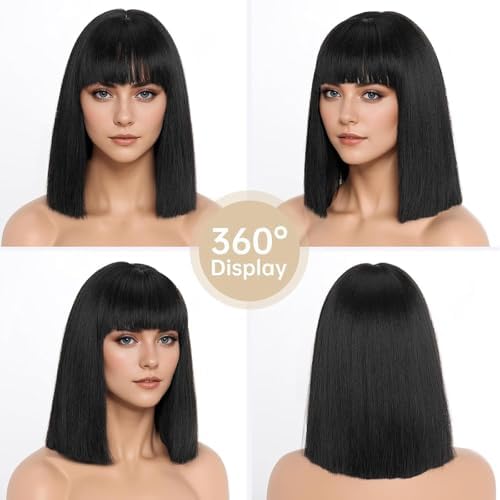 Vue 6 de Noir Straight Bob Wig
