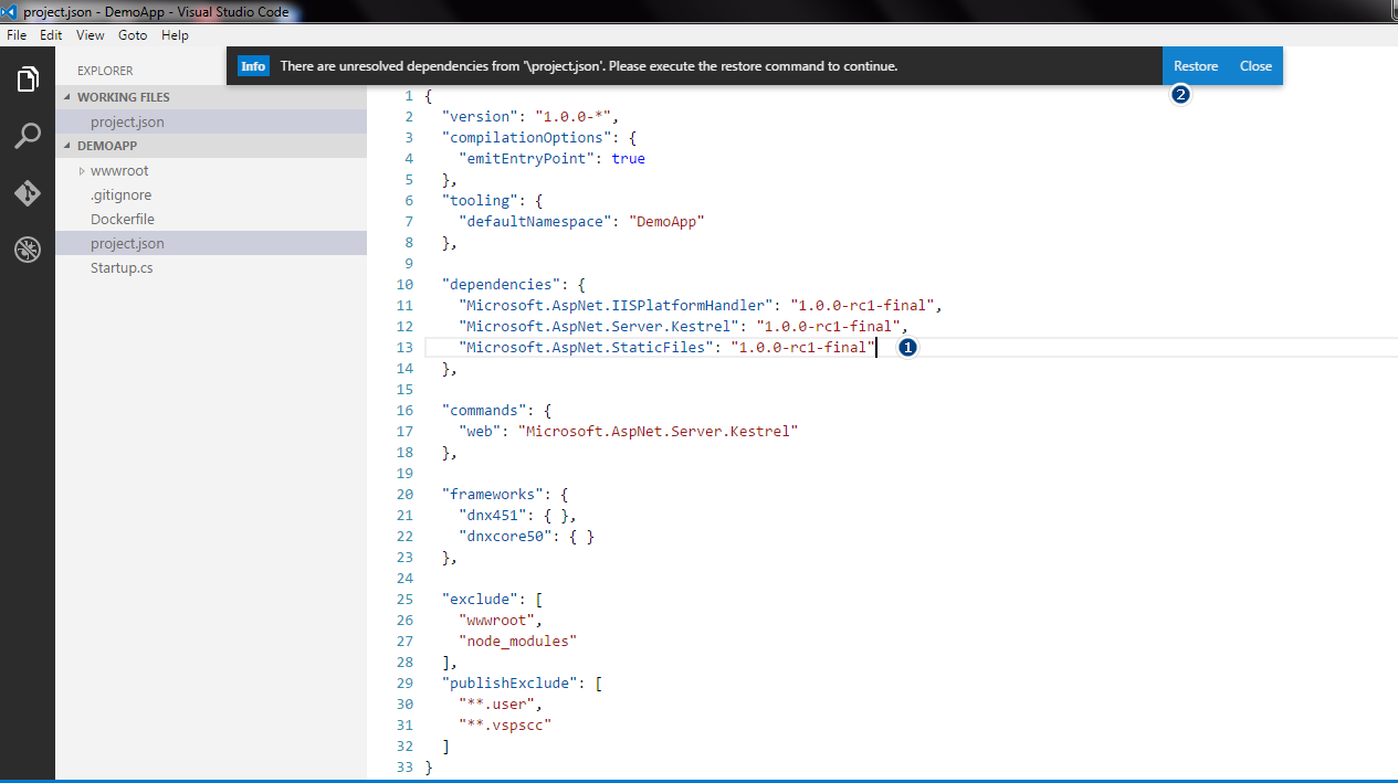 microsoft visual studio code editor statically linked