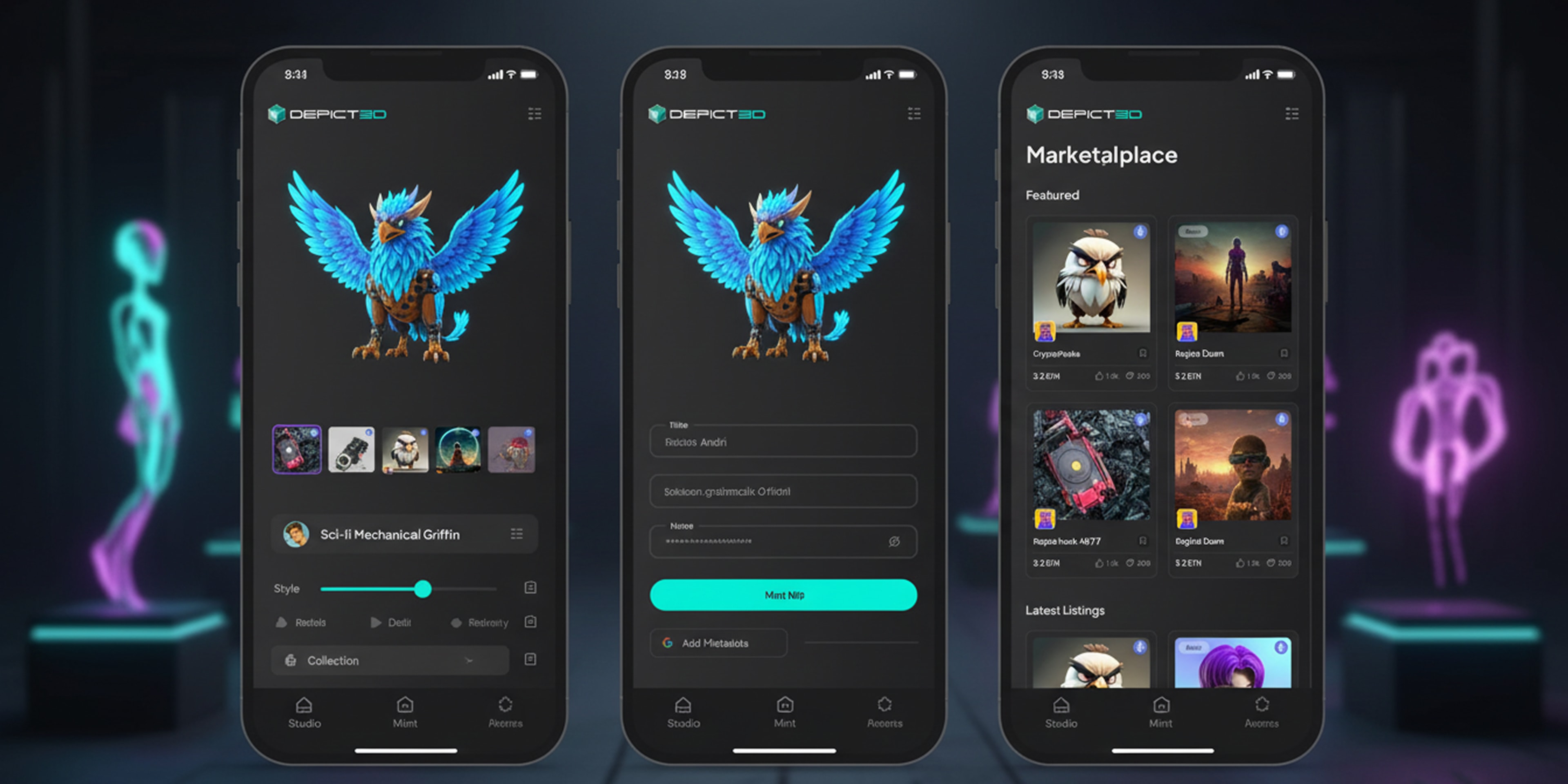 AI 3D NFT Creator and Marketplace
