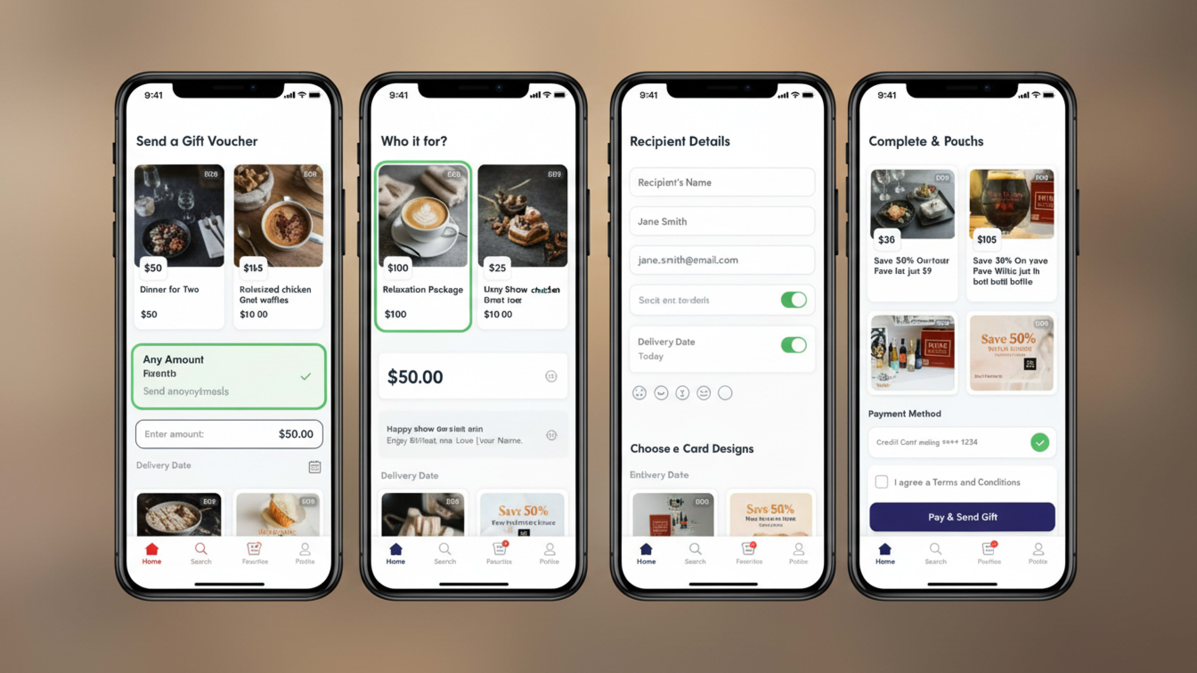 CONFIDENTIALS voucher gifting feature