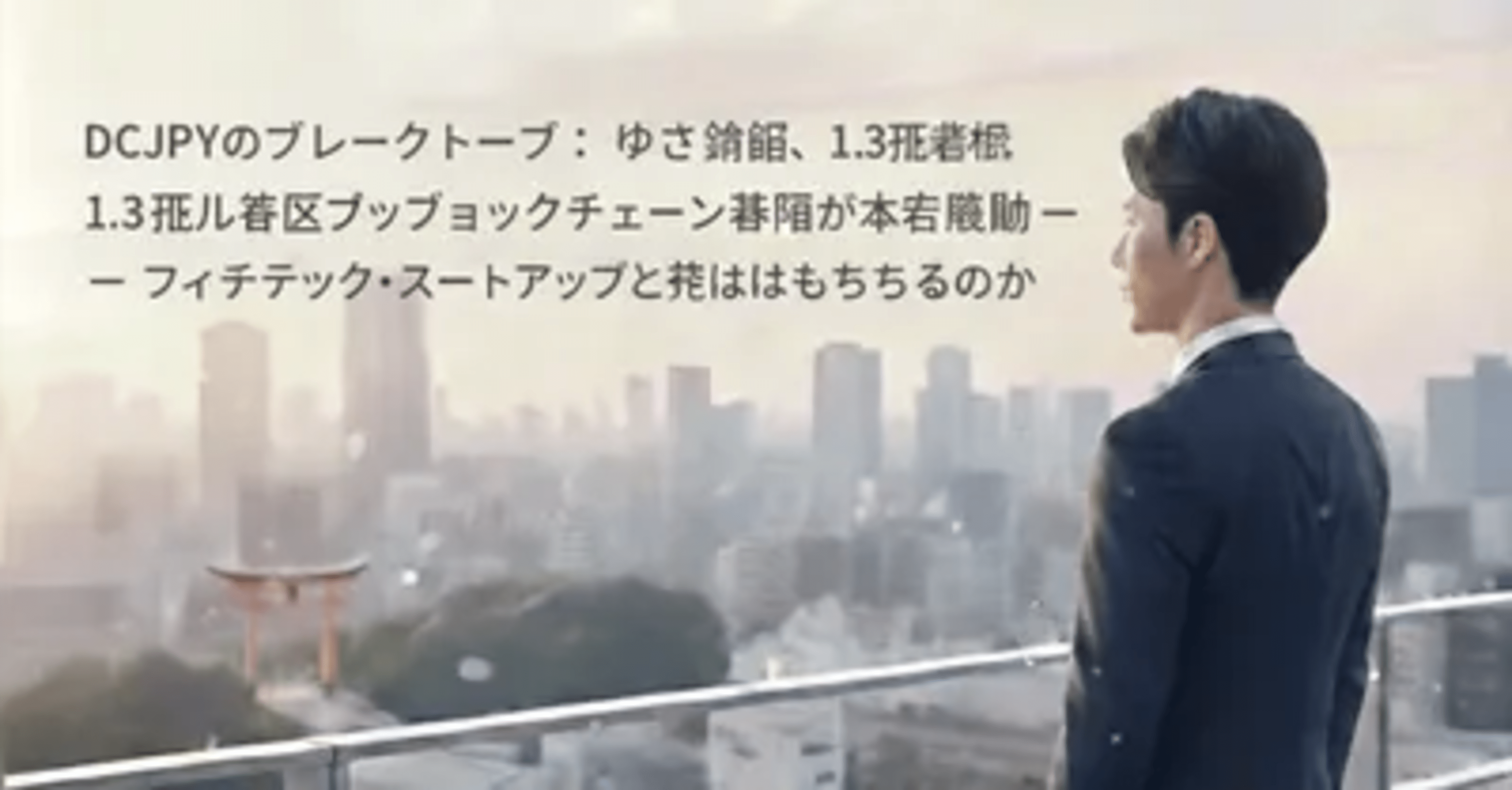 ゆうちょ銀行のトークン化預金「DCJPY」が2026年度末に本格稼働——190兆円基盤で即時決済を実現。