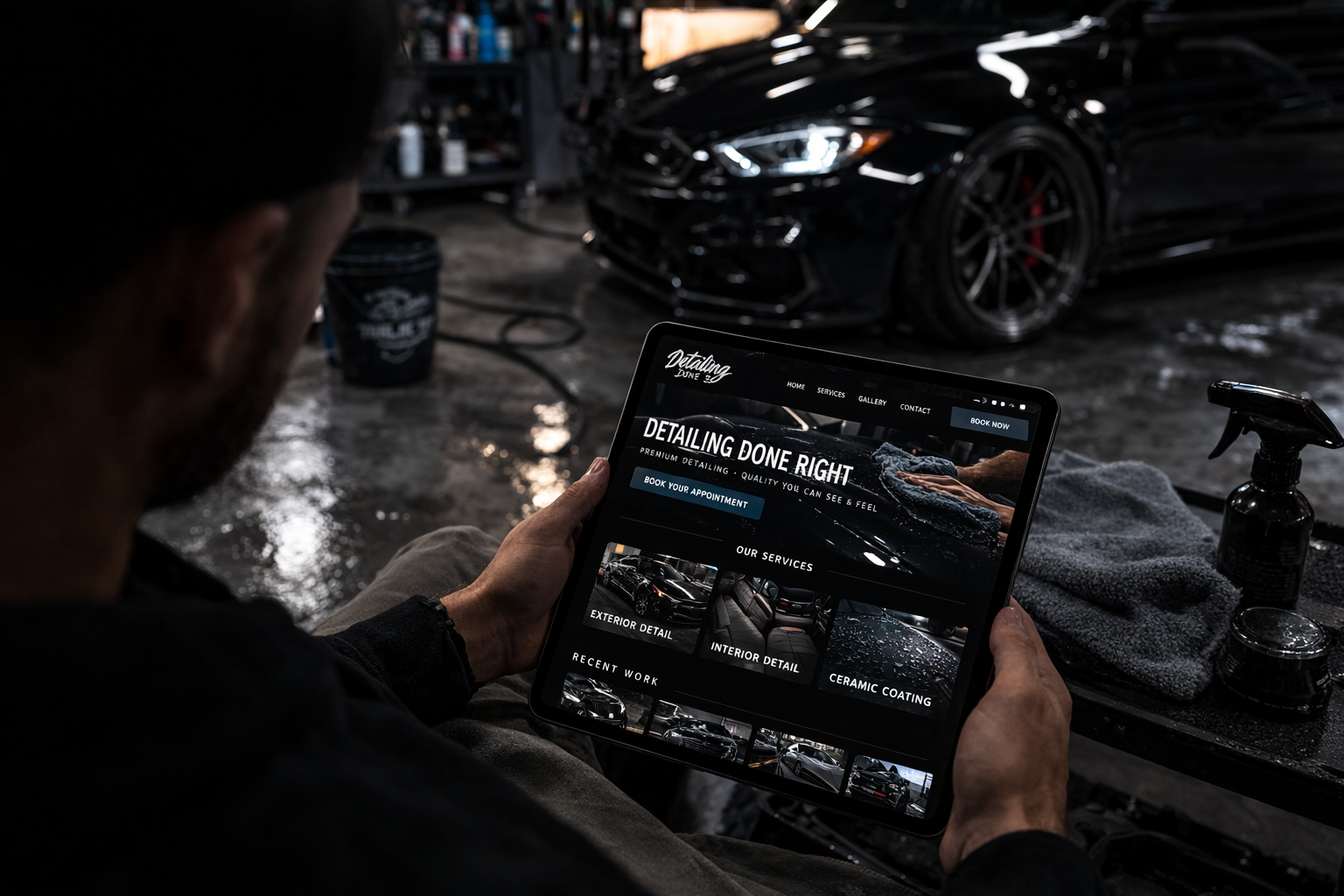 Website design example for auto detailers