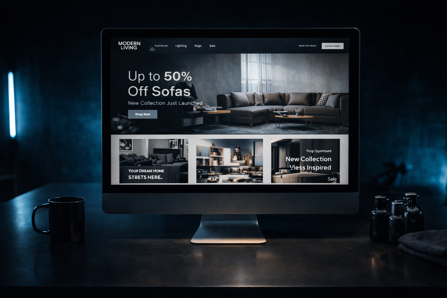 Website design example for small businesses