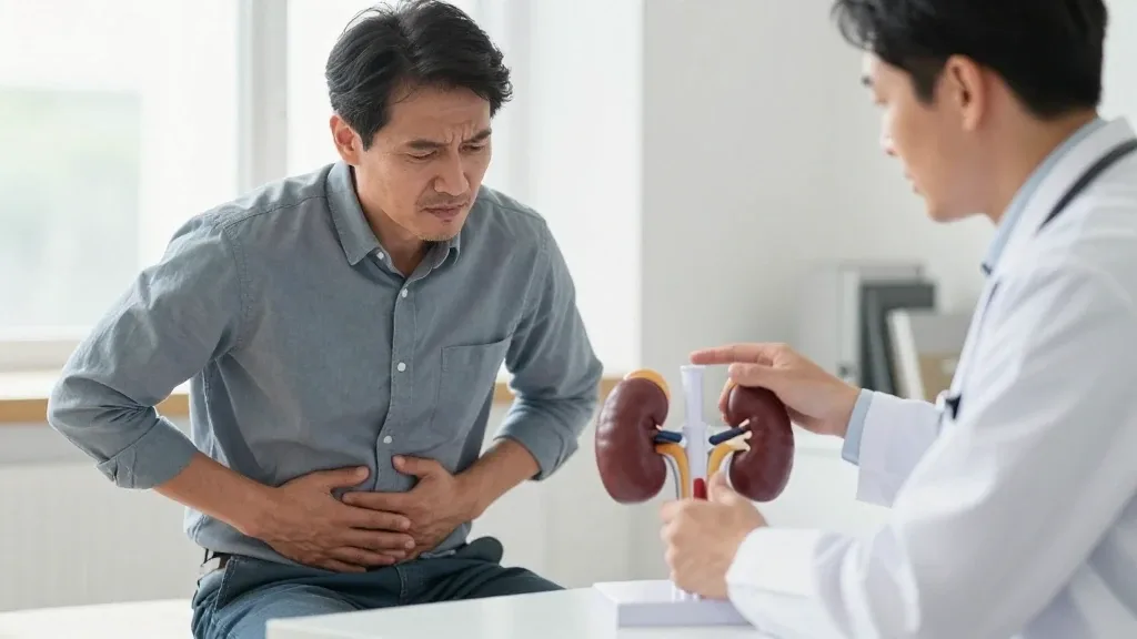 비장 이상과 왼쪽옆구리통증 이미지