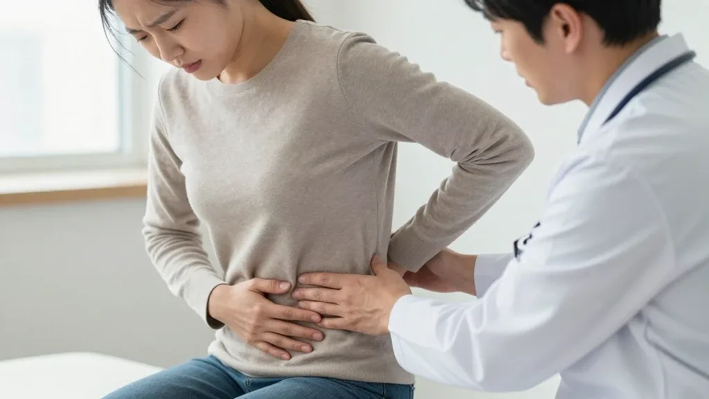 소화기관 문제와 왼쪽옆구리통증 이미지