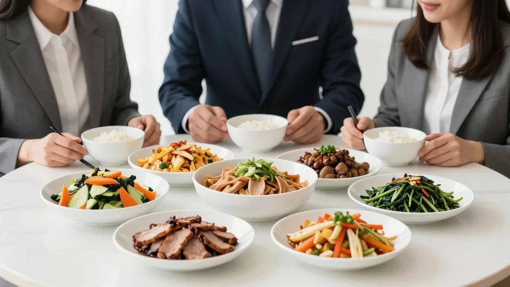 위에 좋은 음식으로 만든 식단 예시 이미지