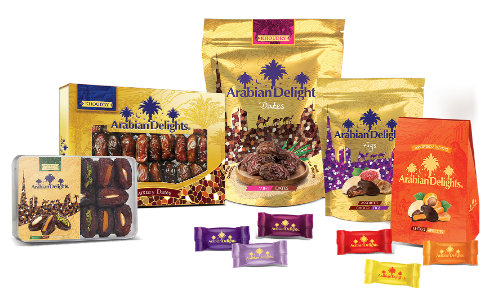 Arabian Delights chocolate-coated fruits and dates