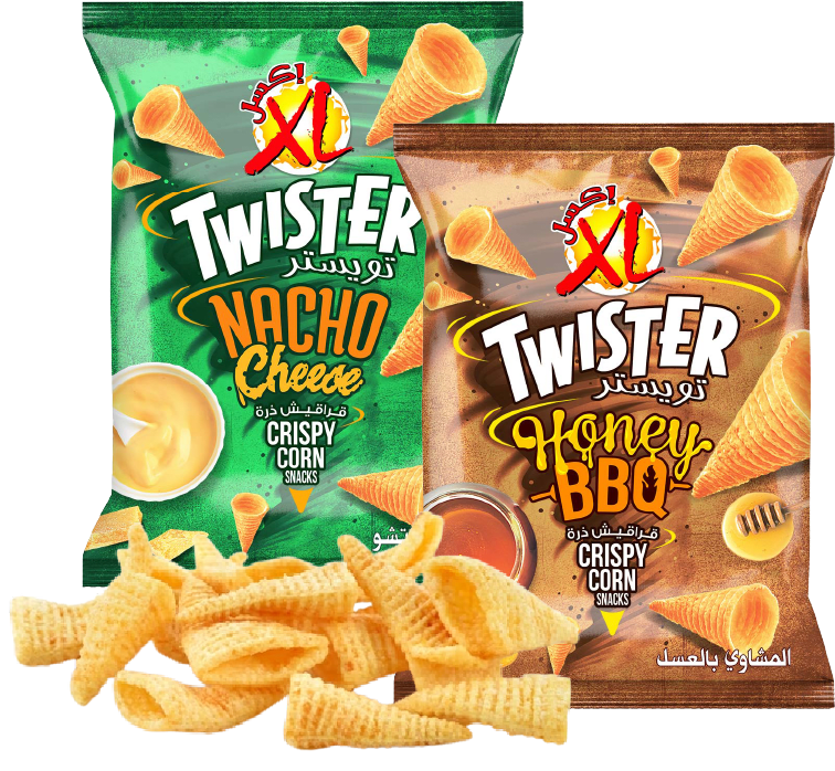Twister corn snacks packaging