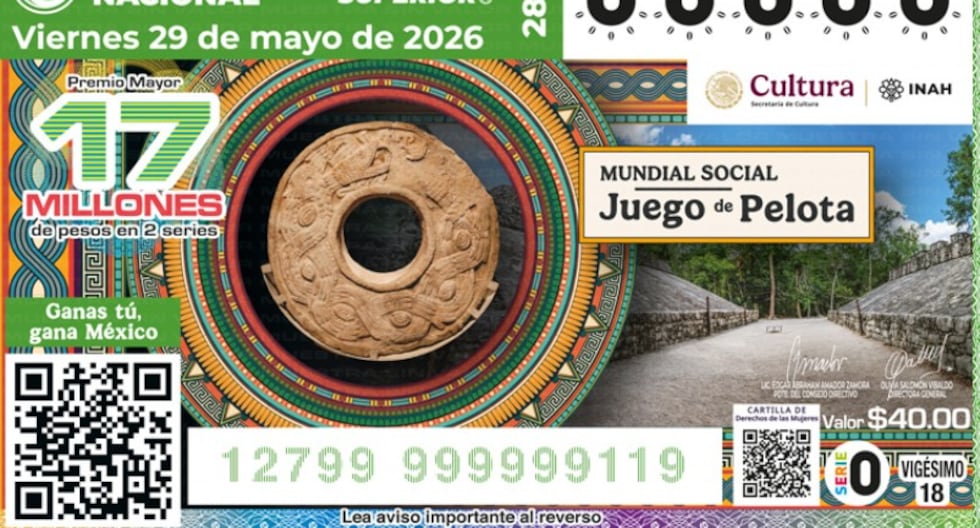 Resultados del Sorteo Superior 2884 de la Lotería Nacional de México del 29 de mayo de 2026