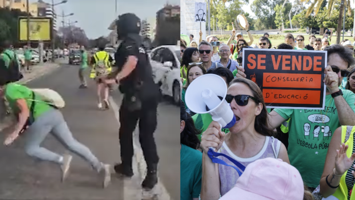 La huelga educativa en Valencia reabre el debate sobre los servicios públicos y la violencia policial