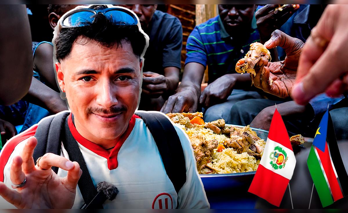 Creador peruano cocina arroz con pollo en Sudán del Sur y genera reacción positiva