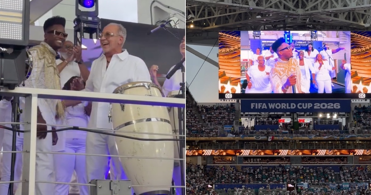 Cimafunk y Emilio Estefan interpretan la canción oficial del Mundial 2026 antes del partido entre Argentina y Cabo Verde