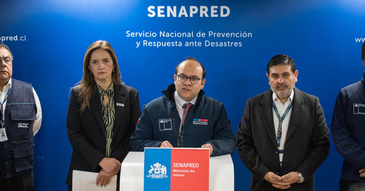 Gobierno actualiza situación tras sistema frontal en centro-sur de Chile