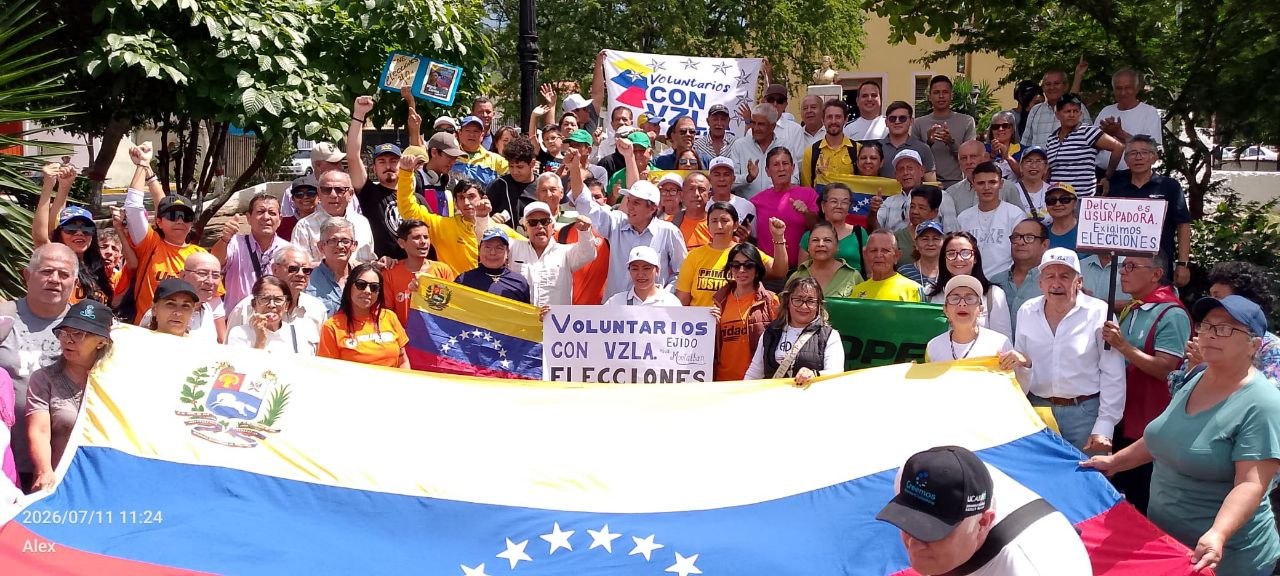 Protesta en Mérida por la exigencia de elecciones presidenciales y garantías democráticas