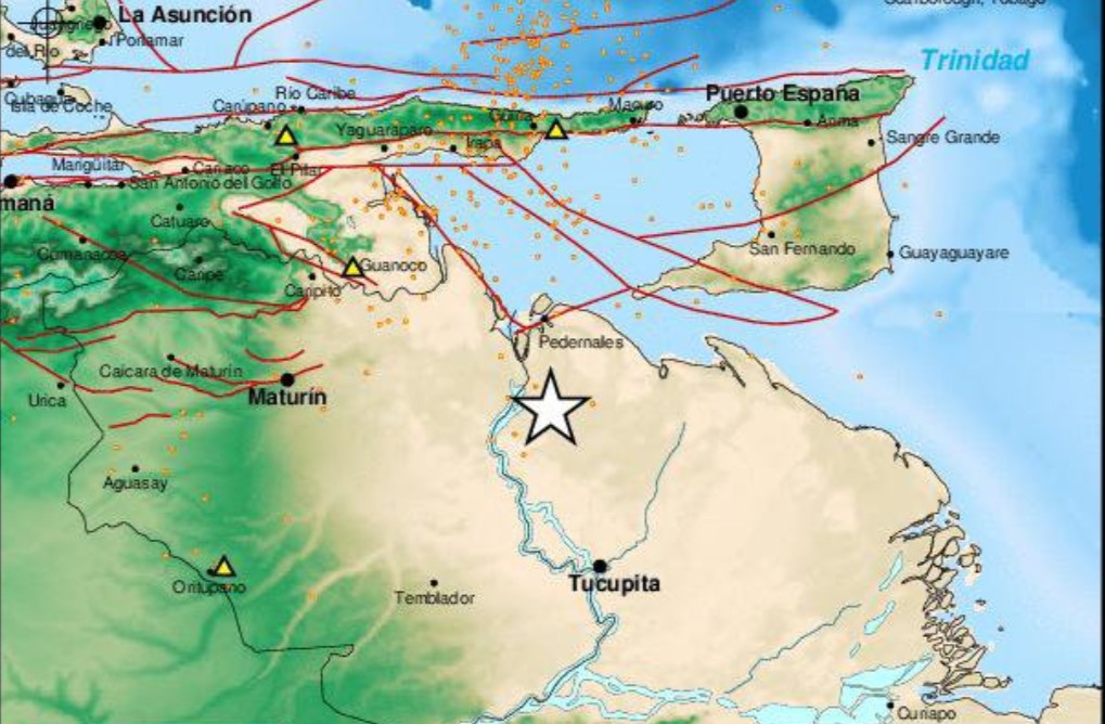 Sismo de magnitud 3,8 registrado en el oriente de Venezuela