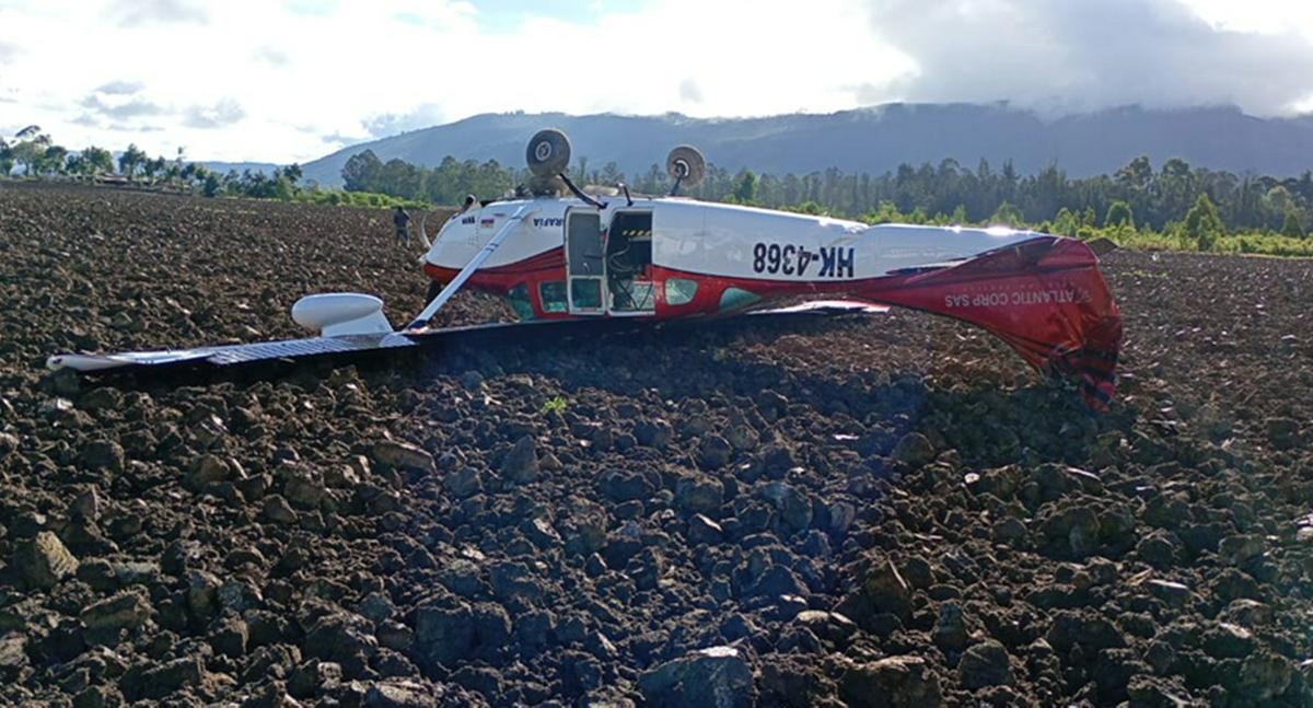 Aeromovil aterriza de emergencia cerca de Bogotá sin reportes de heridos