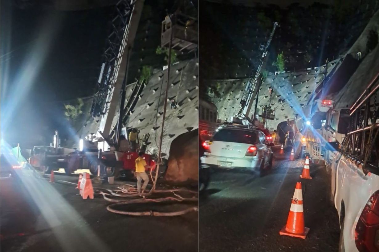 Obras en Hincapié afectan tránsito y se registra accidente en San José Villa Nueva