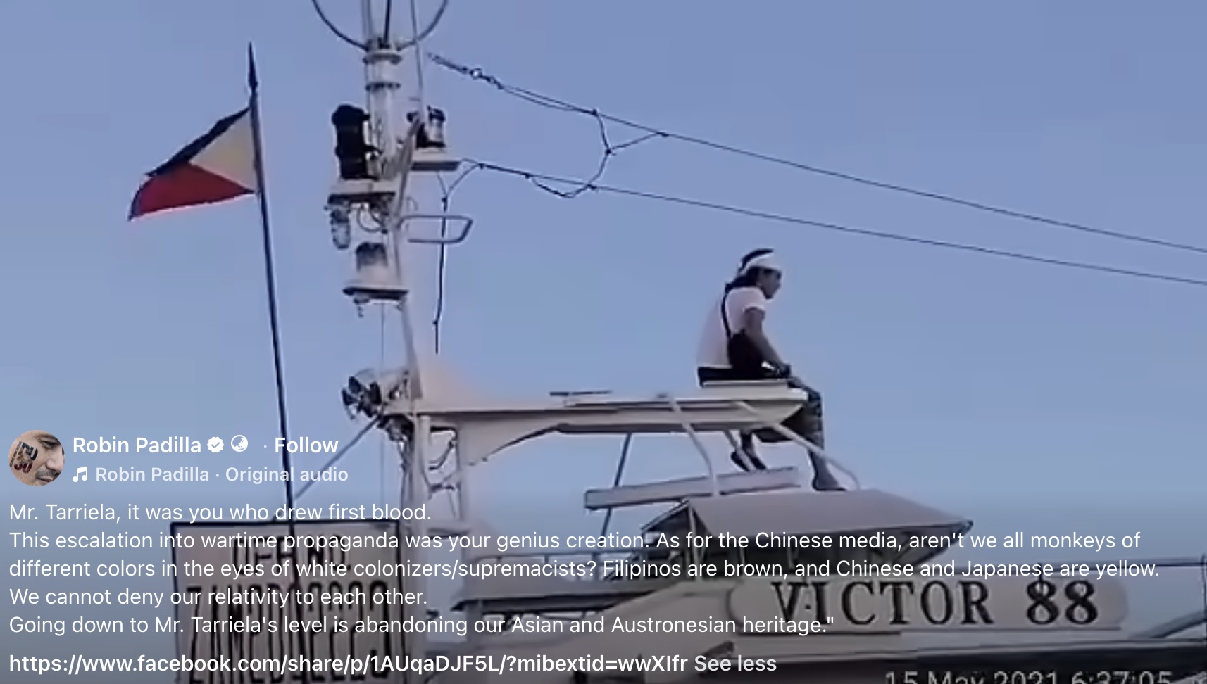 Senator Robin Padilla and PCG Official Clash Over China's AI-Generated Video Allegations