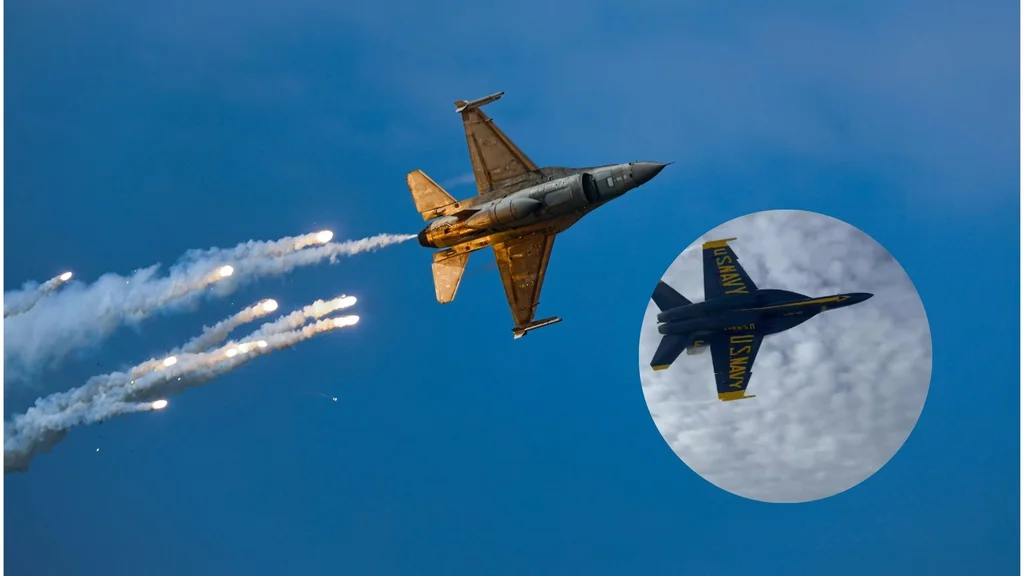 Exhibición de los Blue Angels sobre la playa de Florida