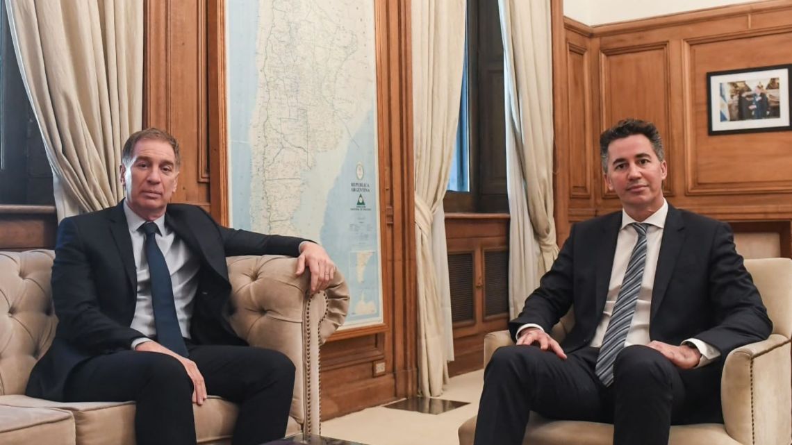Santilli y Calvo discuten agendas provinciales y nacionales