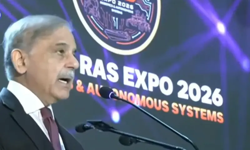 PM Shehbaz Highlights Pakistan's Indigenous Defense Tech Advancements at Indus RAS Expo