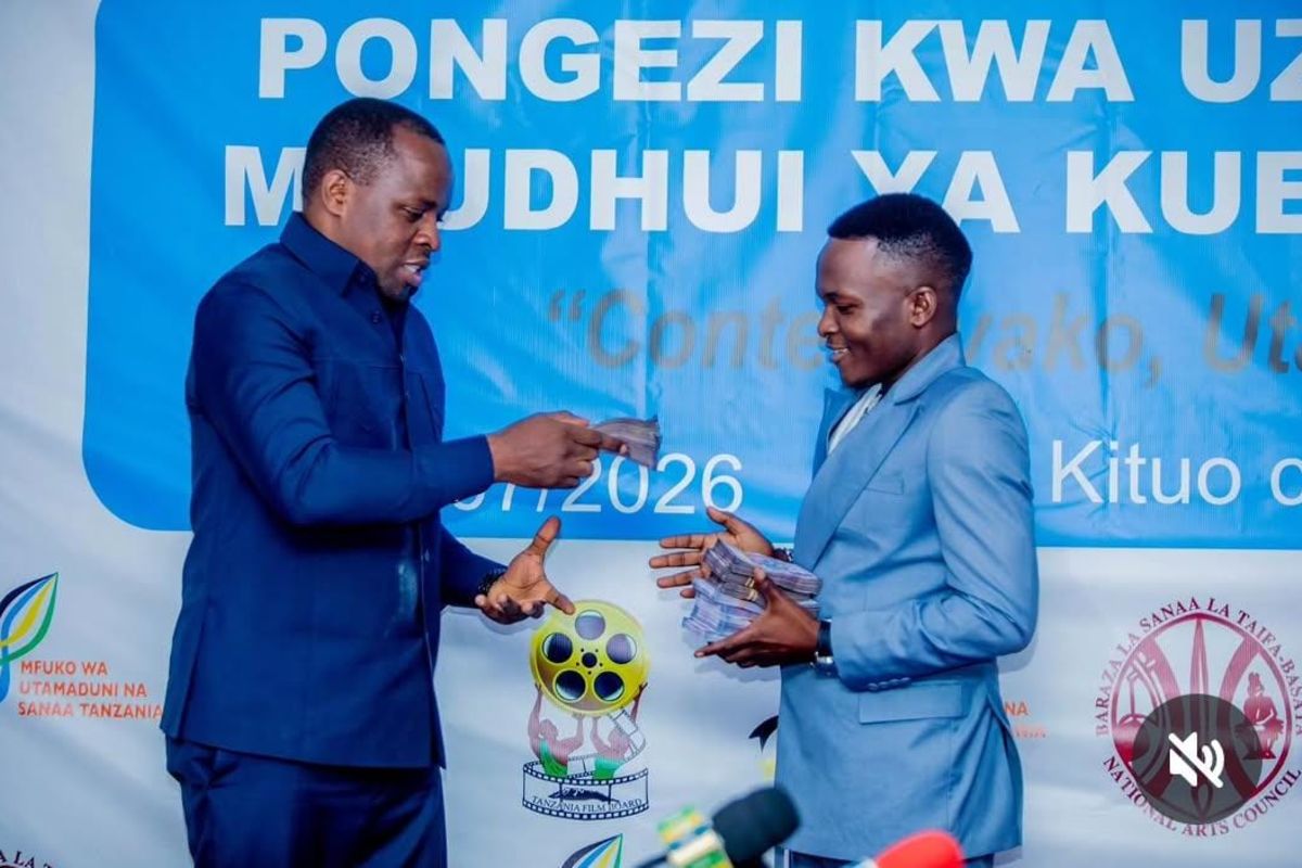 Content creator honored for boosting Tanzania's creative economy