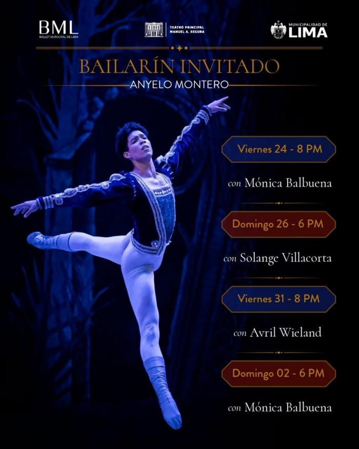 Primer bailarín cubano actuará como invitado en el Ballet Municipal de Lima