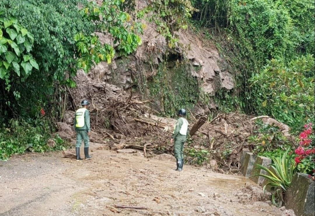 Cierres de vías en Mérida y Barinas por deslizamientos de tierra