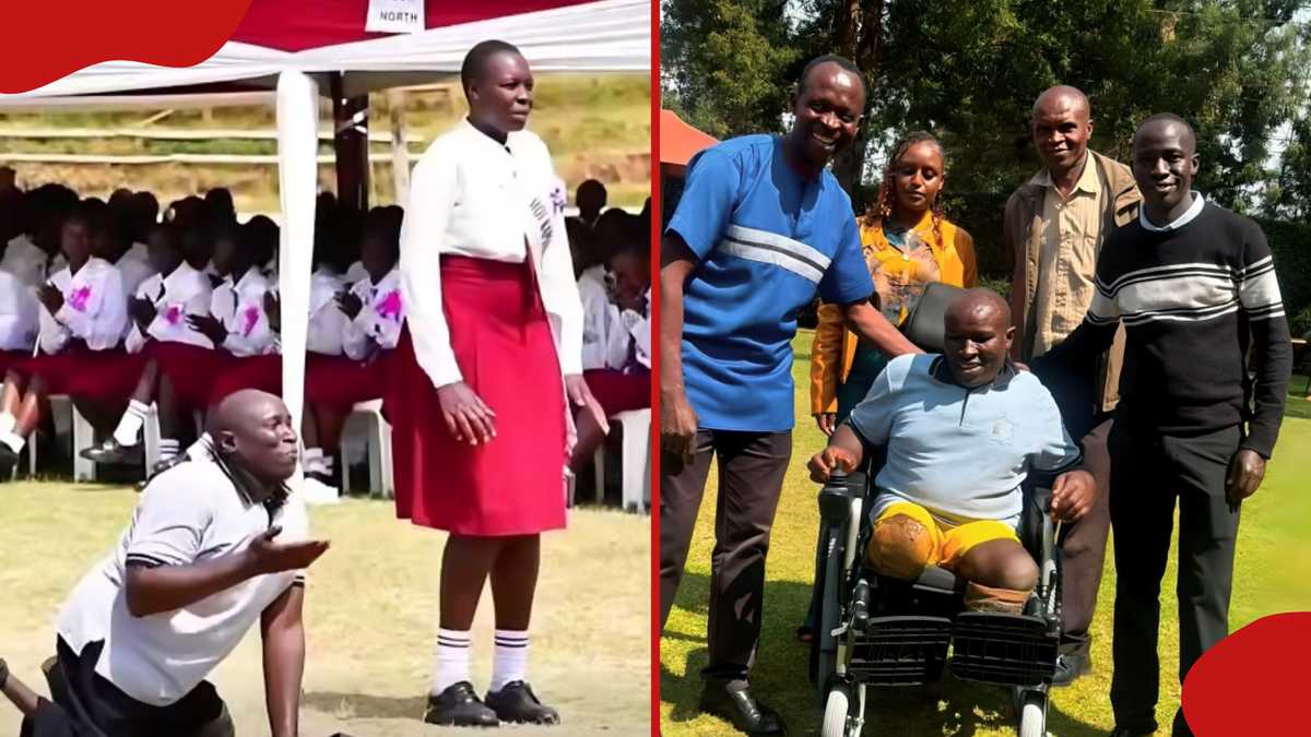 Disabled Father and Daughter Perform Together, Community Gifts Wheelchair