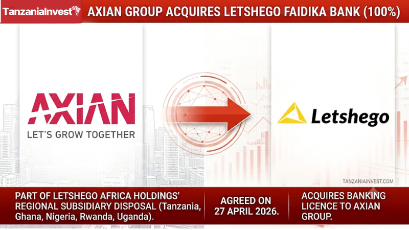 Axian Acquires 100% of Letshego Faidika Bank in Tanzania
