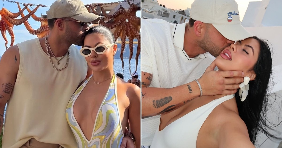 Jorge Carlos Pajón se tatuó el nombre y los ojos de su novia La Dura en Santorini