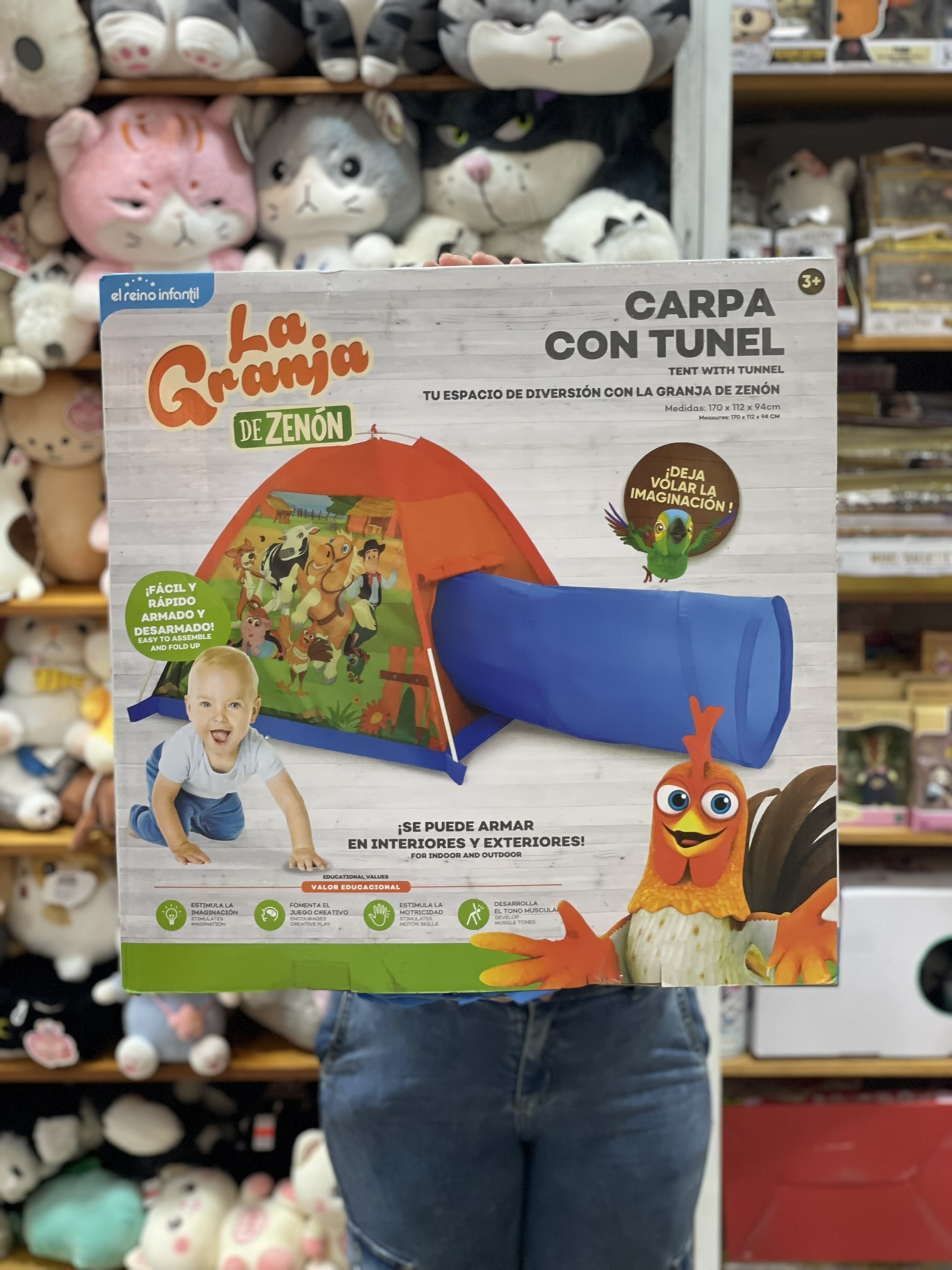 LA GRANJA DE ZENON CAMPING CON TUNEL 170X112X94CM 